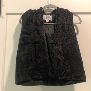 BCBG Black Fur Vest *never worn*